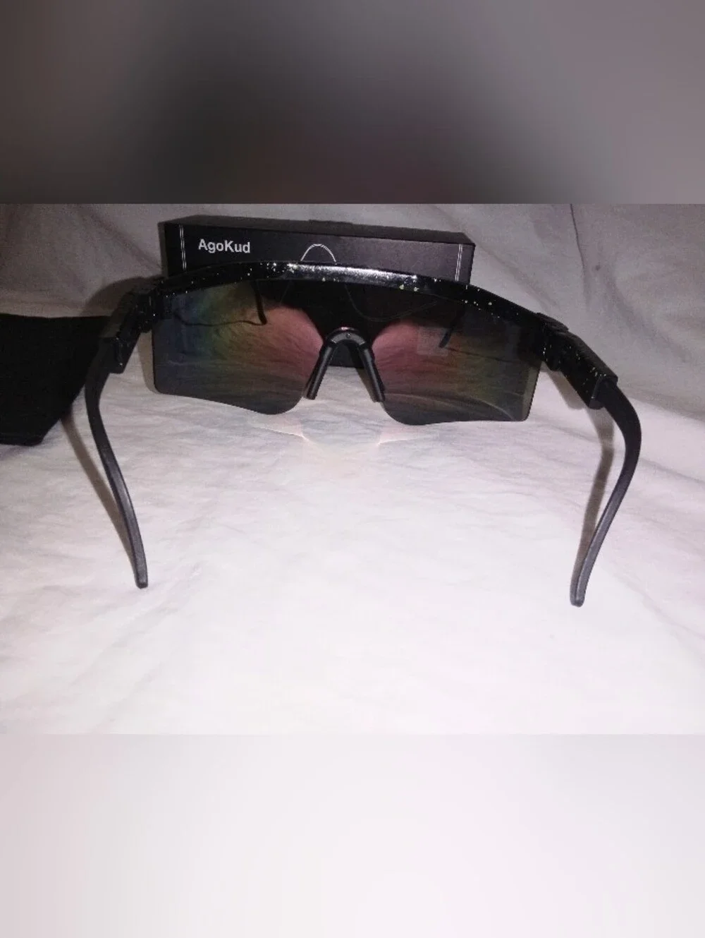 New Agokud Cycling Running Outdoors Sunglasses Adjustable Arms Rainbow Lens